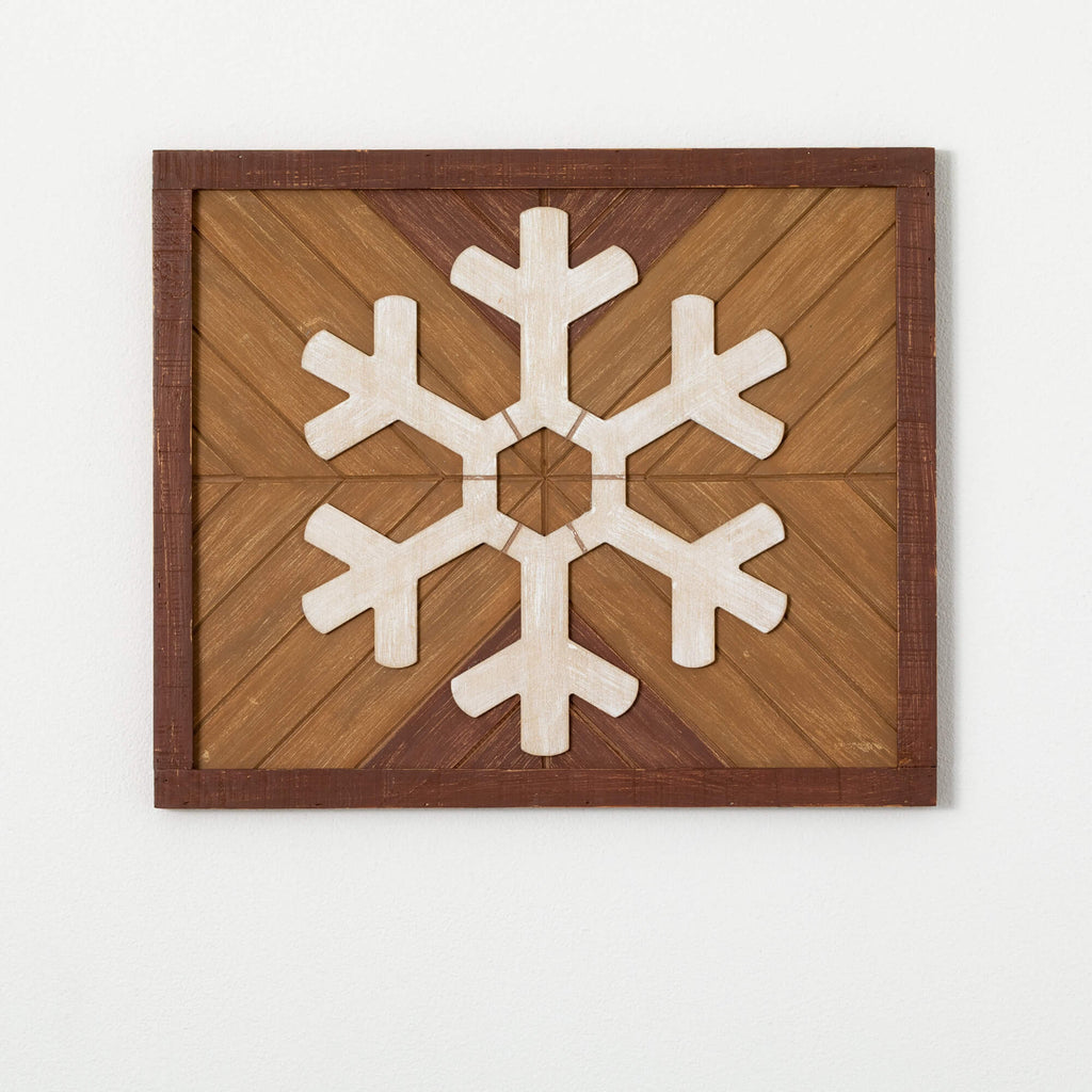 Snowflake Wood Wall Decor     