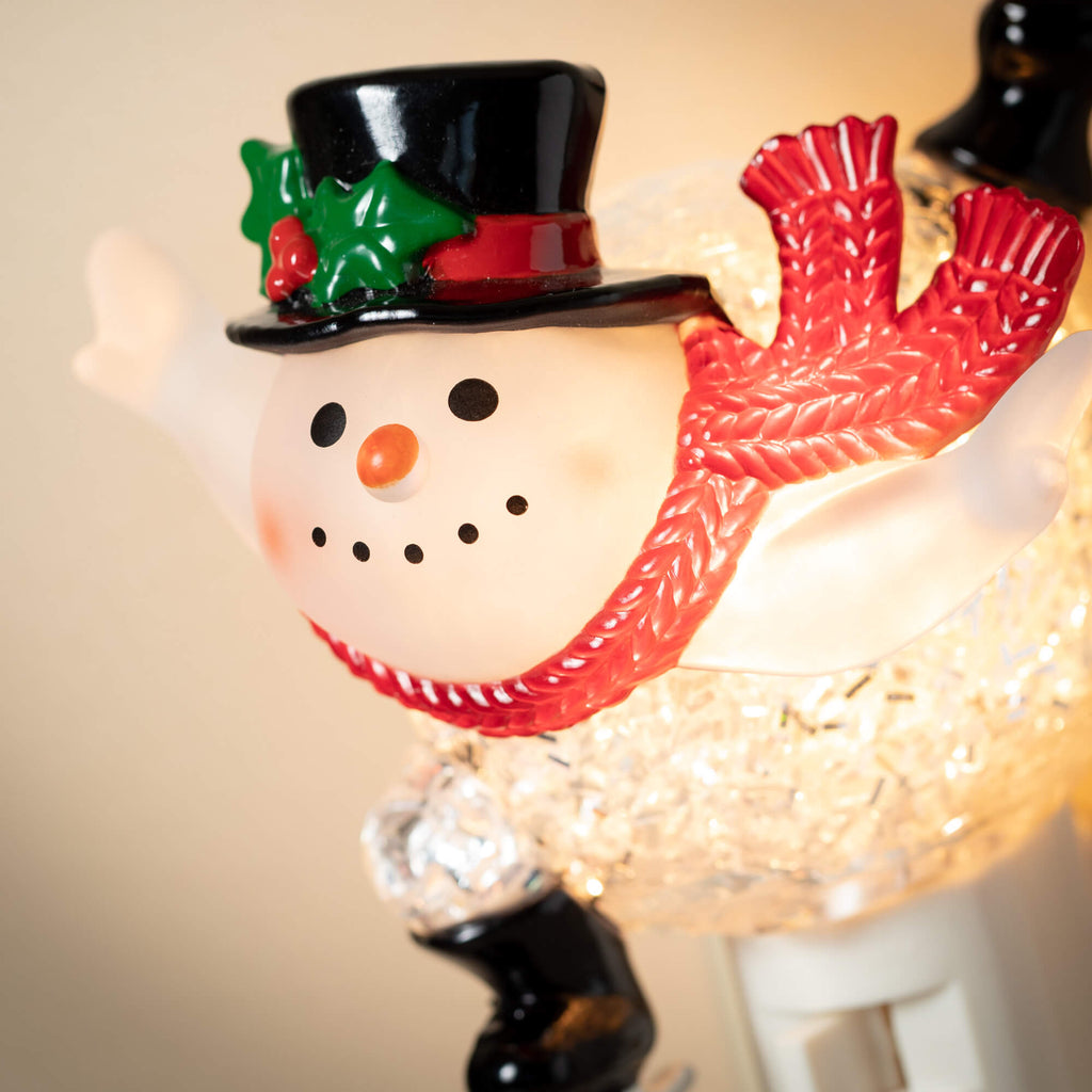 Ice Skating Snowman Nightlight