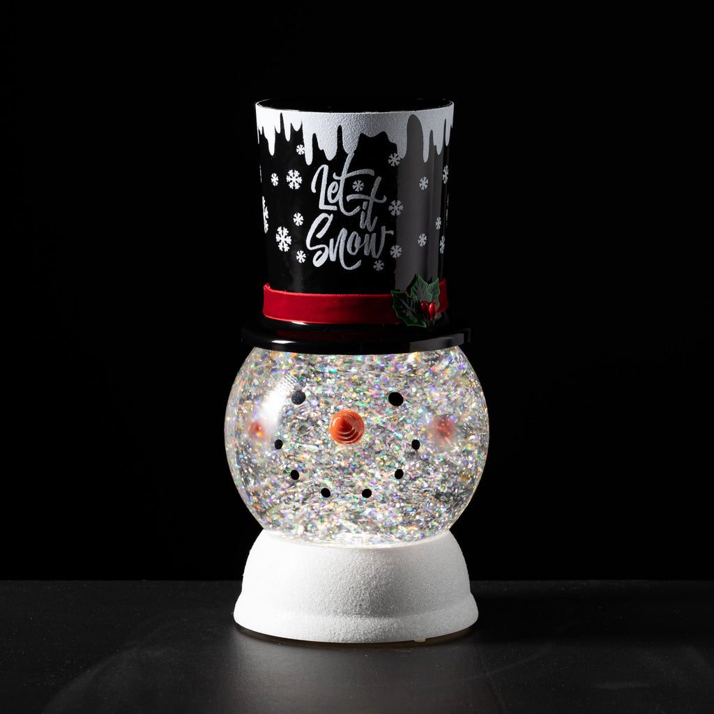 Led Snowman Shimmer Lantern   