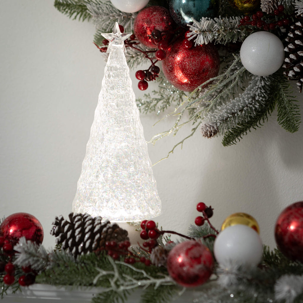 Lighted Shimmer Cone Tree     