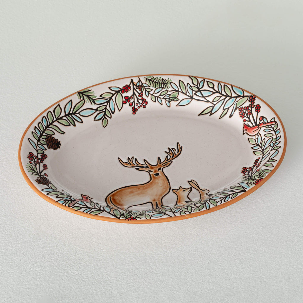 Embossed Woodland Platter     