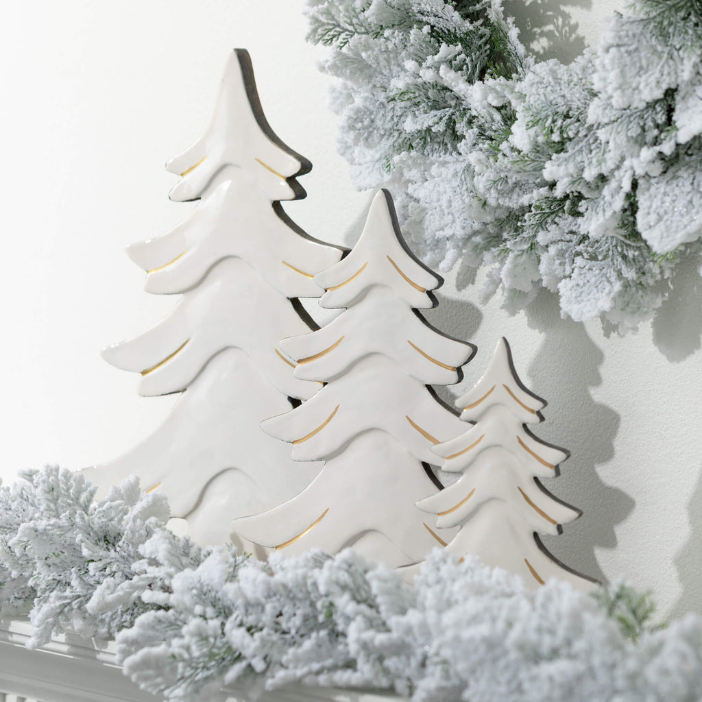 Stylish White Wood Tree Set   