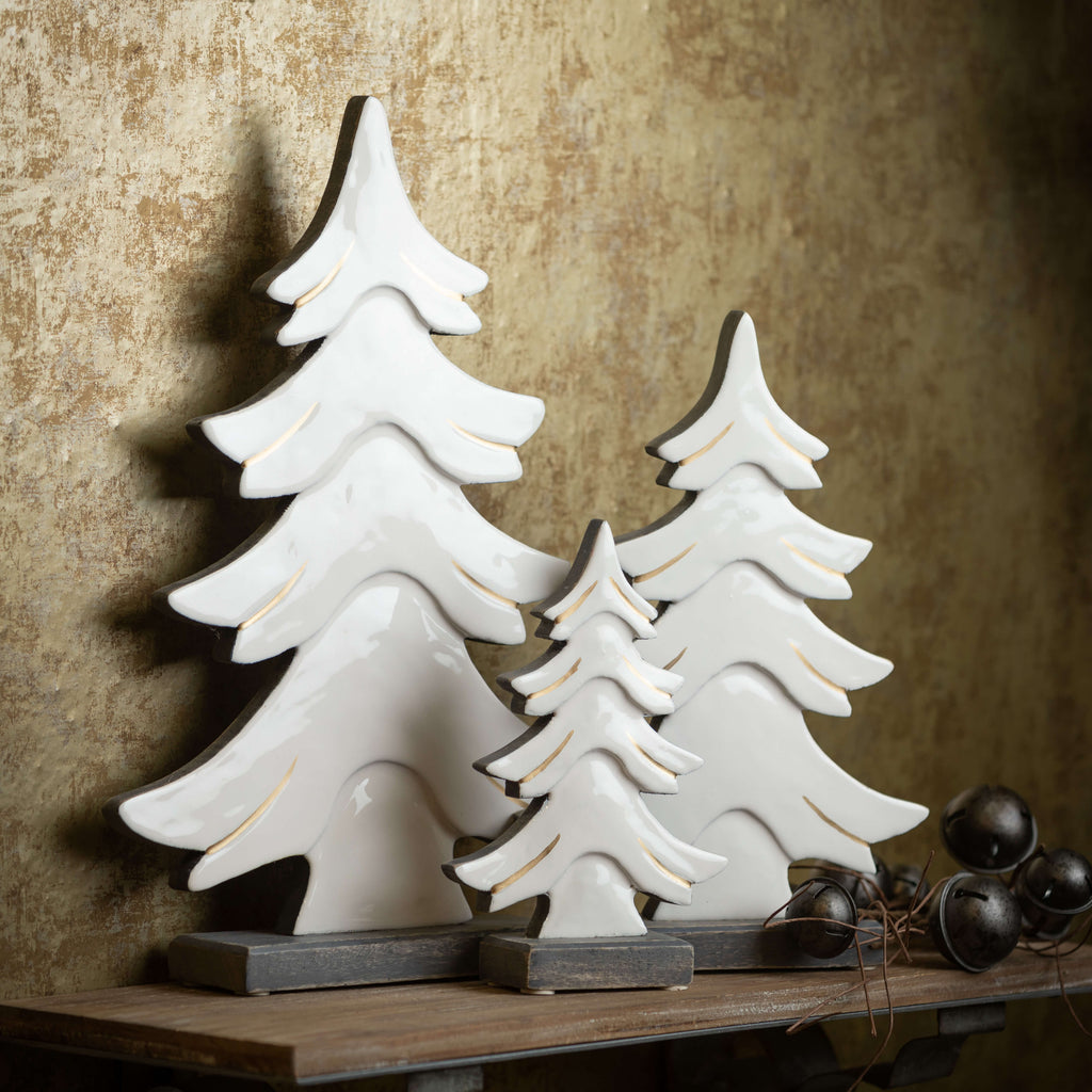 Stylish White Wood Tree Set   