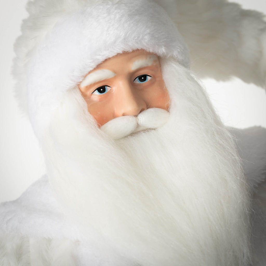 Frosty White Santa Figurine   