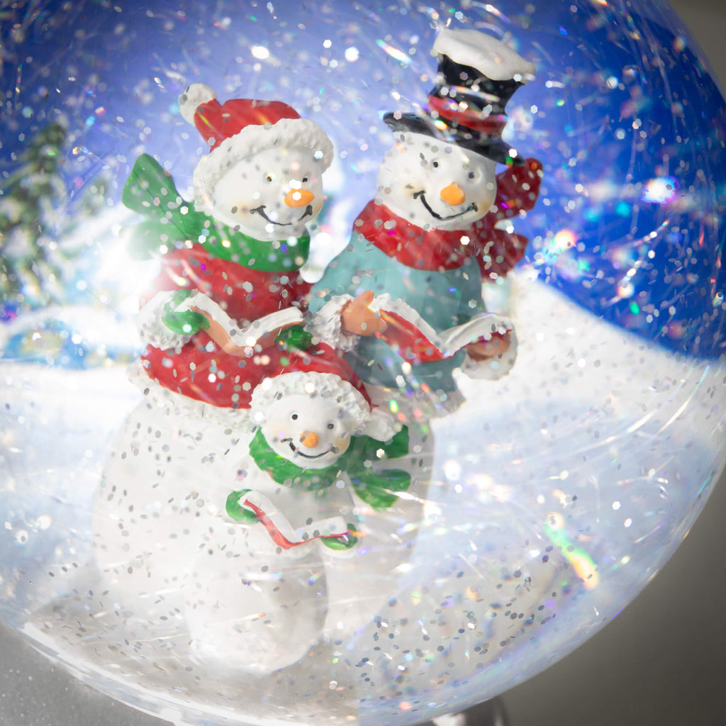 Lighted Snowman Shimmer Globe 