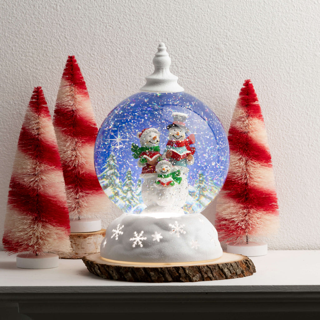 Lighted Snowman Shimmer Globe 