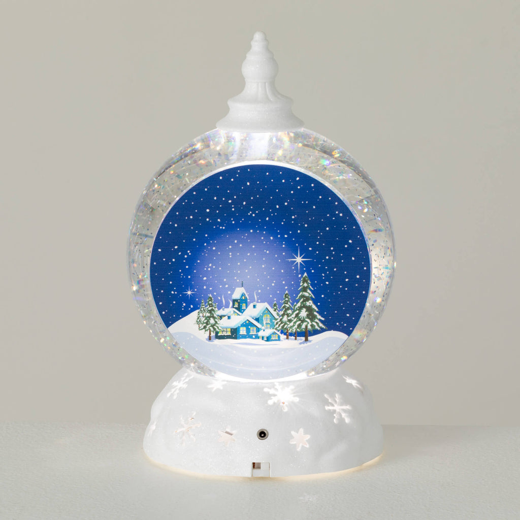 Lighted Snowman Shimmer Globe 