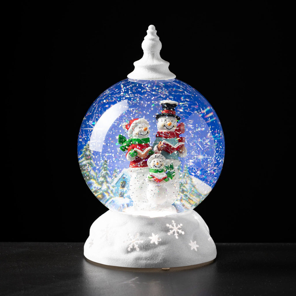 Lighted Snowman Shimmer Globe 