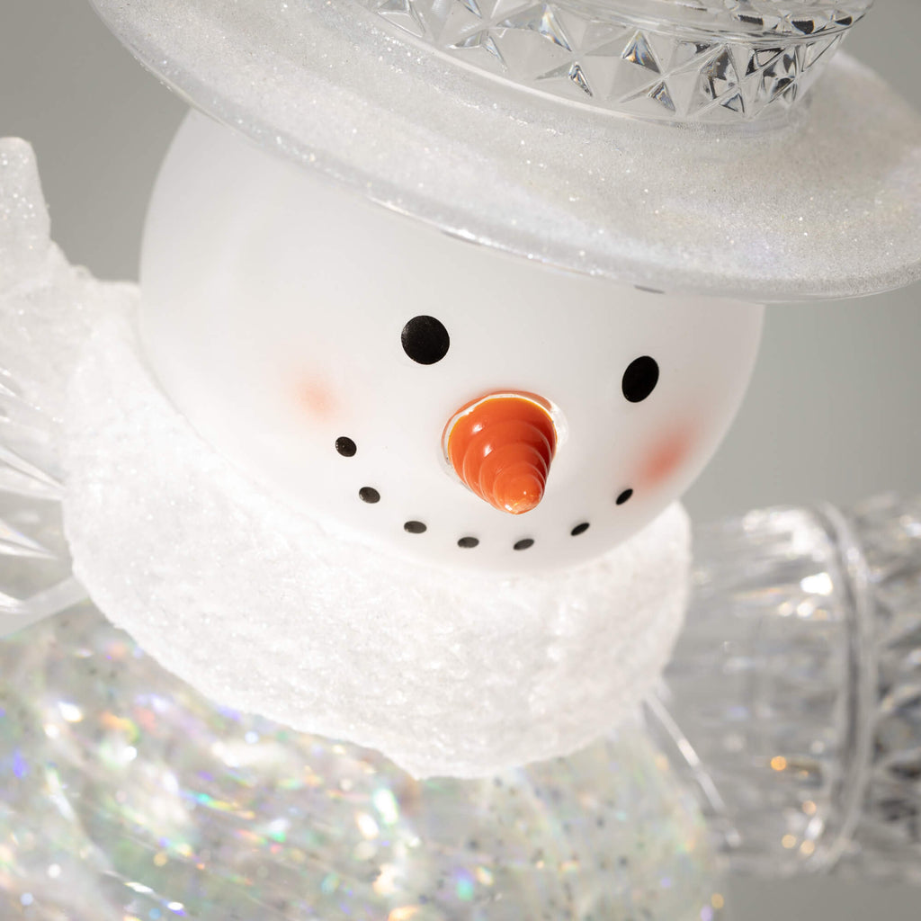 Led Snowman Rotating Globe    