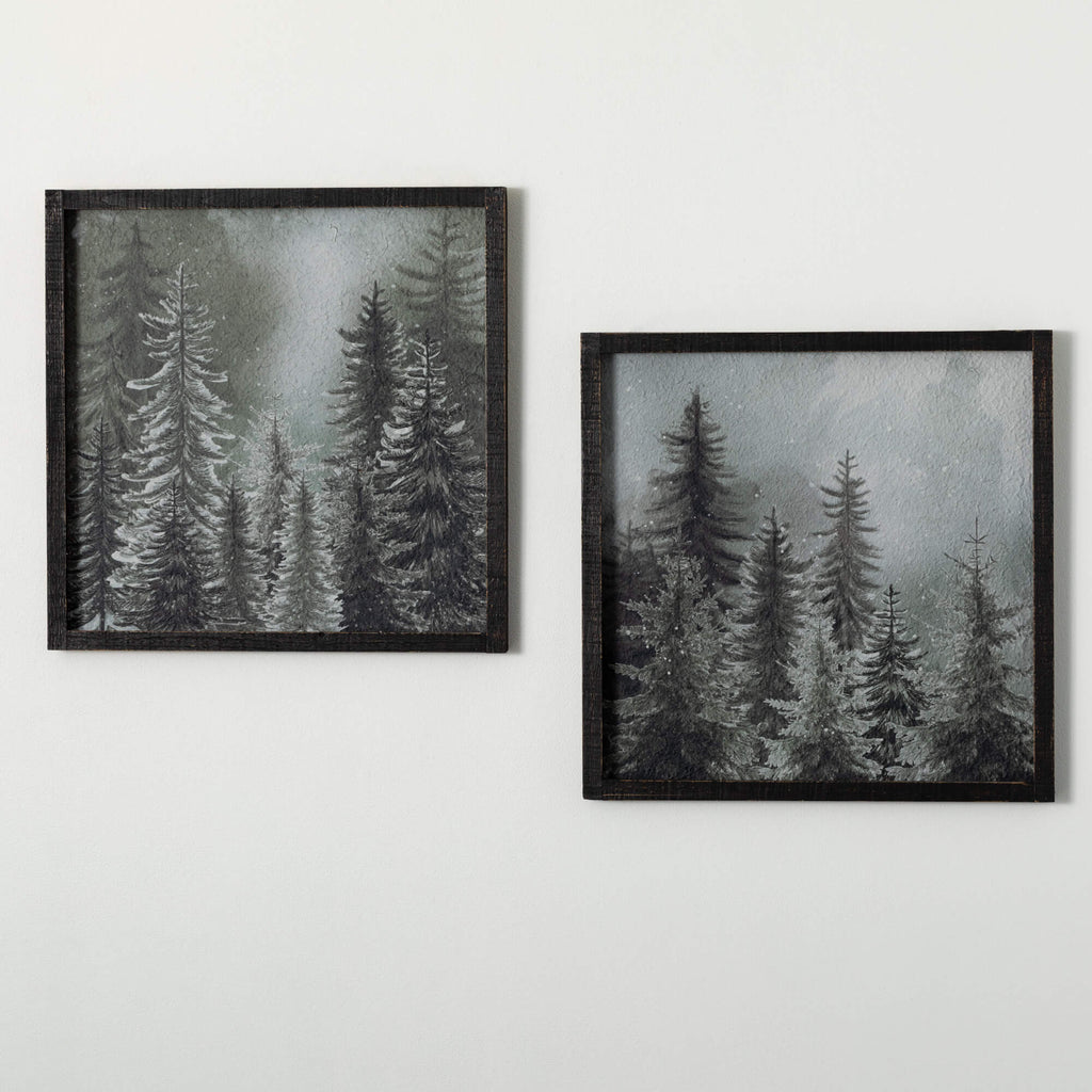 Forest Scene Wall Decor Set 2 