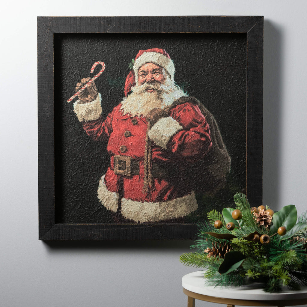 Candy Cane Santa Wall Decor   