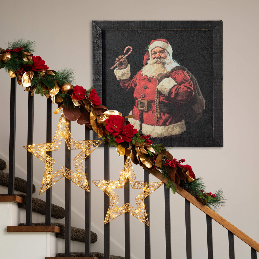 Candy Cane Santa Wall Decor   