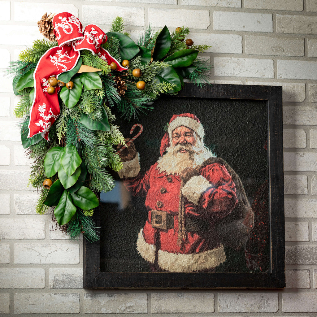 Candy Cane Santa Wall Decor   