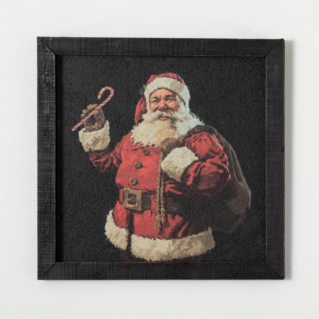 Candy Cane Santa Wall Decor   