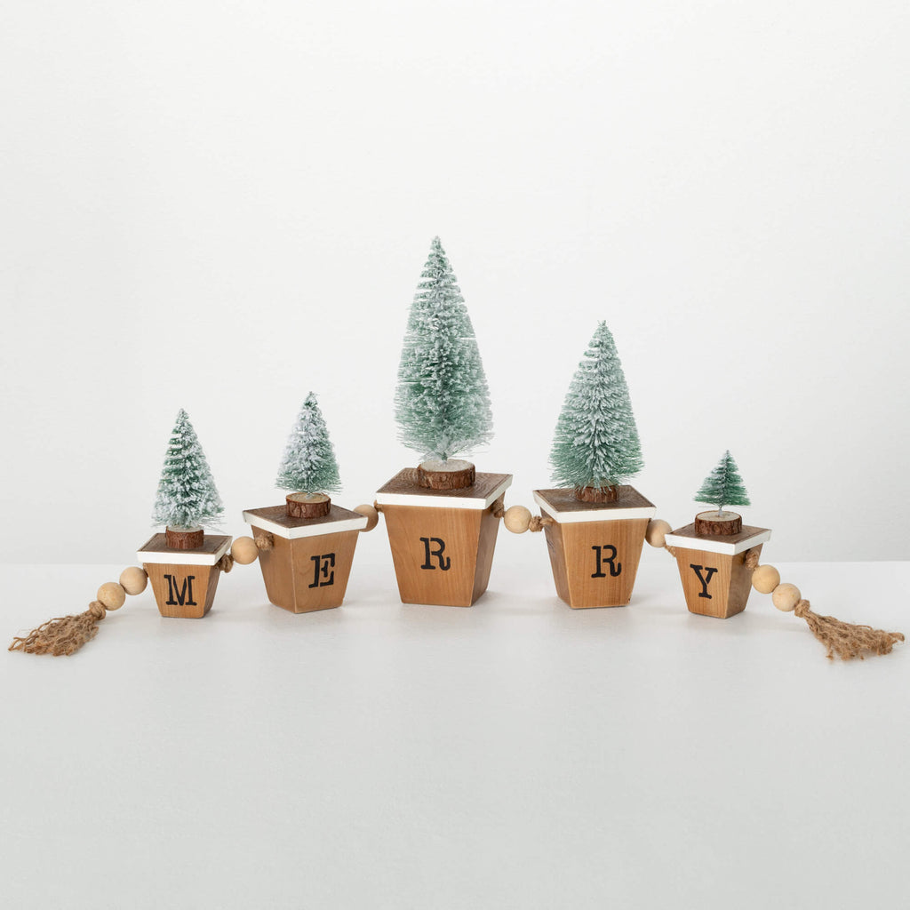 Bottle Brush Tree Block Set   