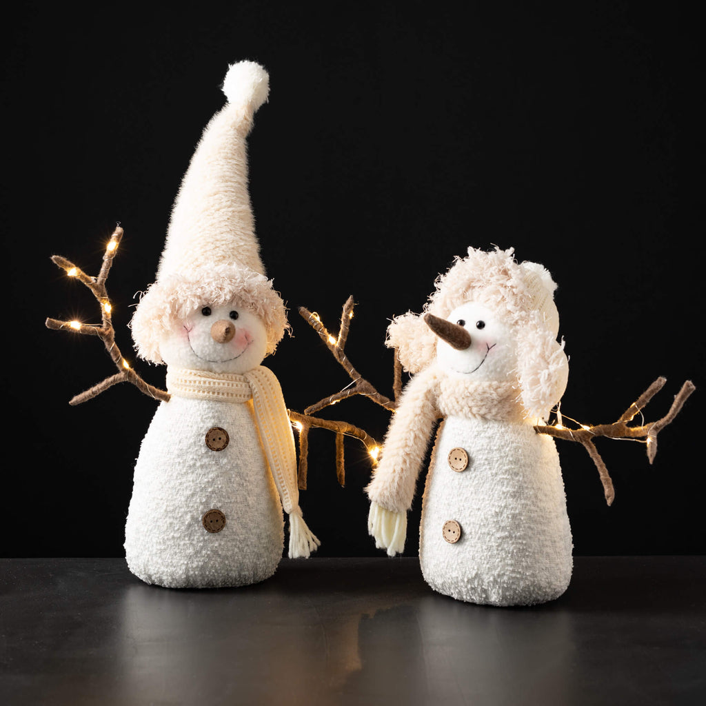 Plush Cozy Snowman Figurines  