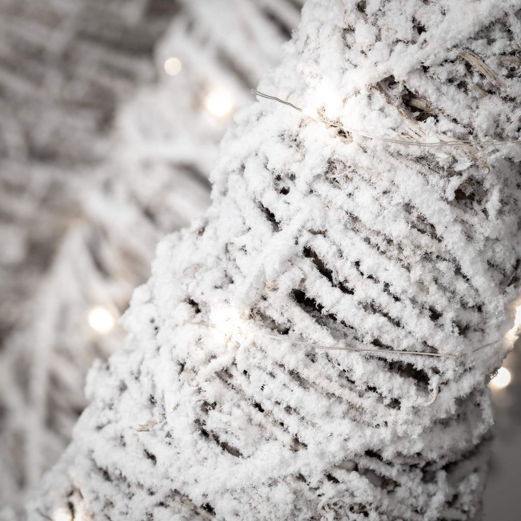 Lighted Frosted Cone Trees    