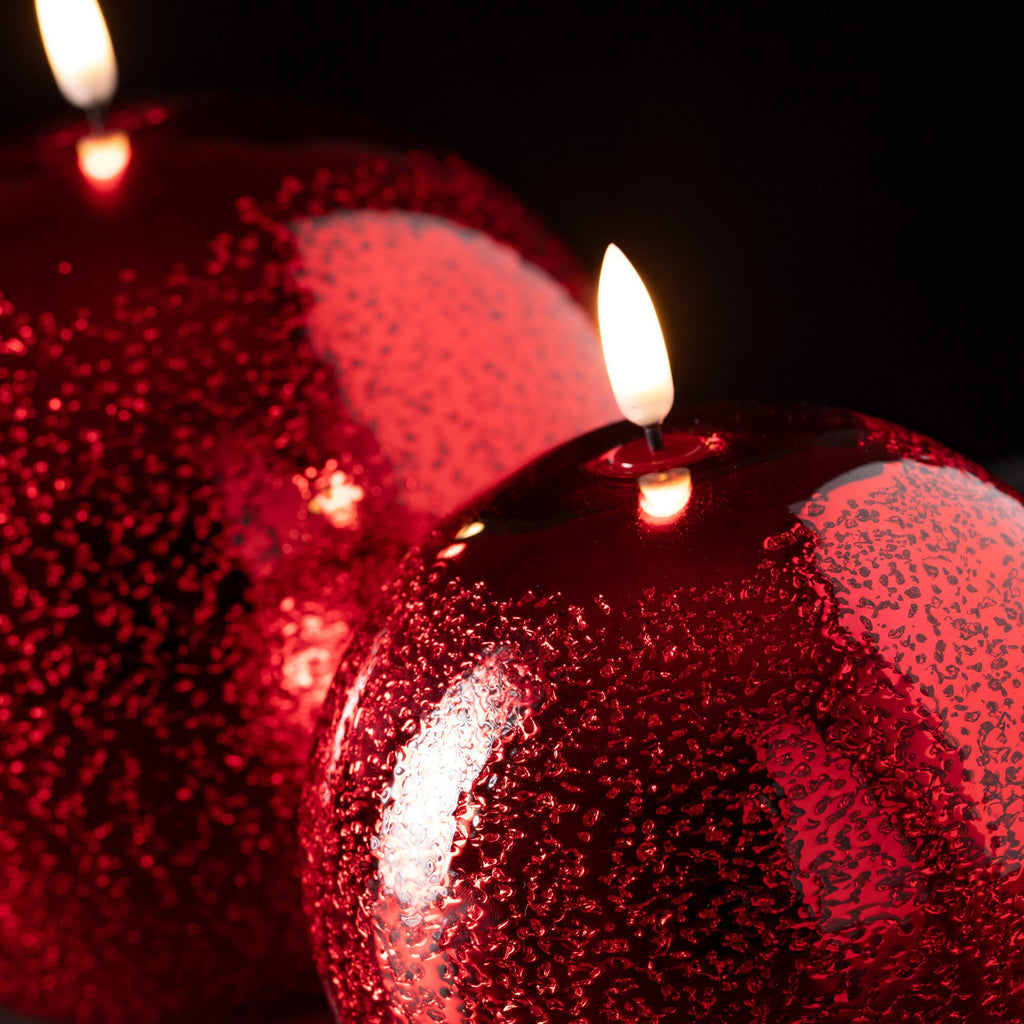 Red Led Ball Candle Set       