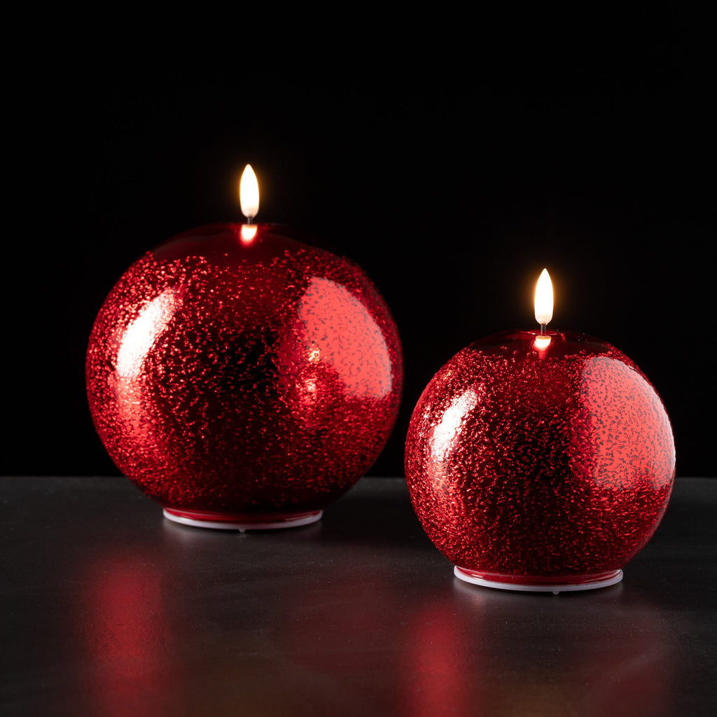 Red Led Ball Candle Set       