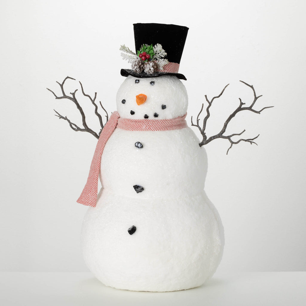 Cheerful Snowman Figurine     