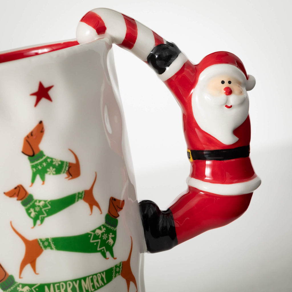 Santa Handled Christmas Mug   