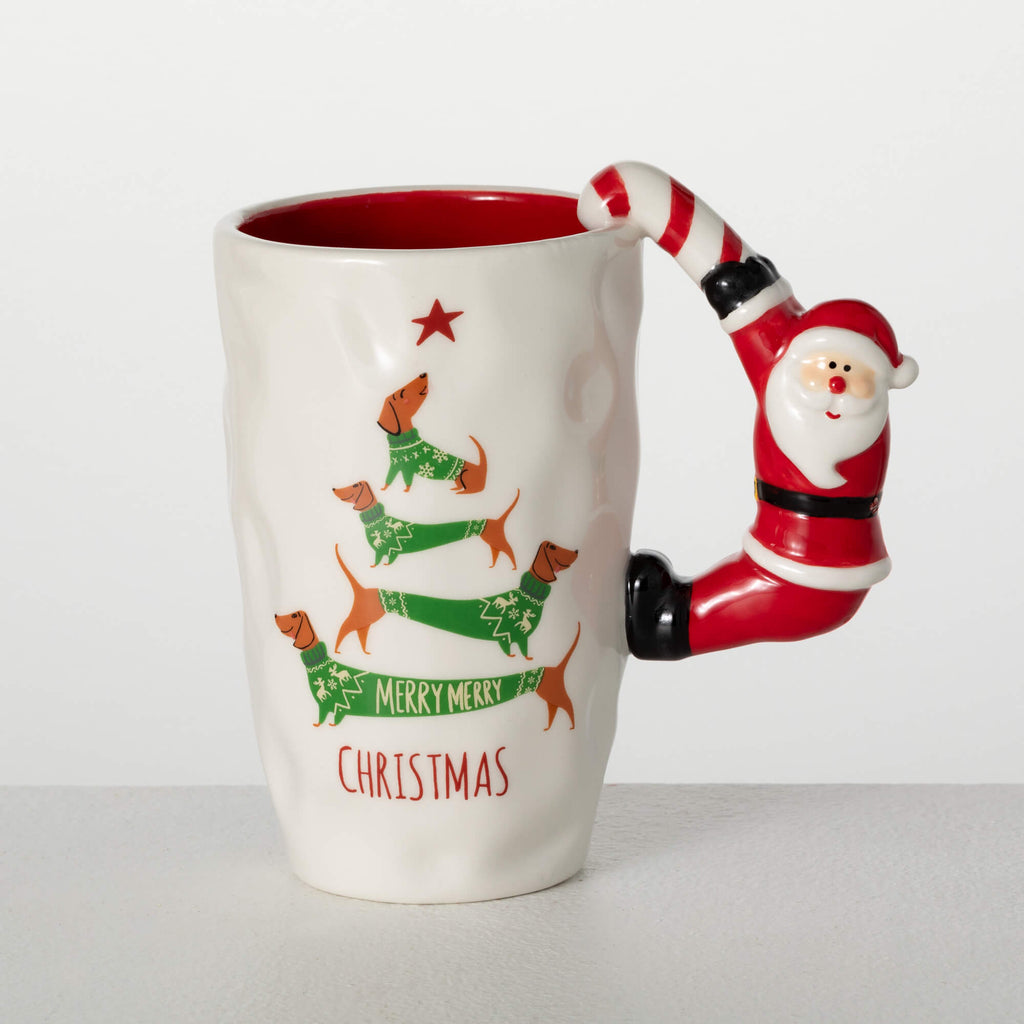 Santa Handled Christmas Mug   