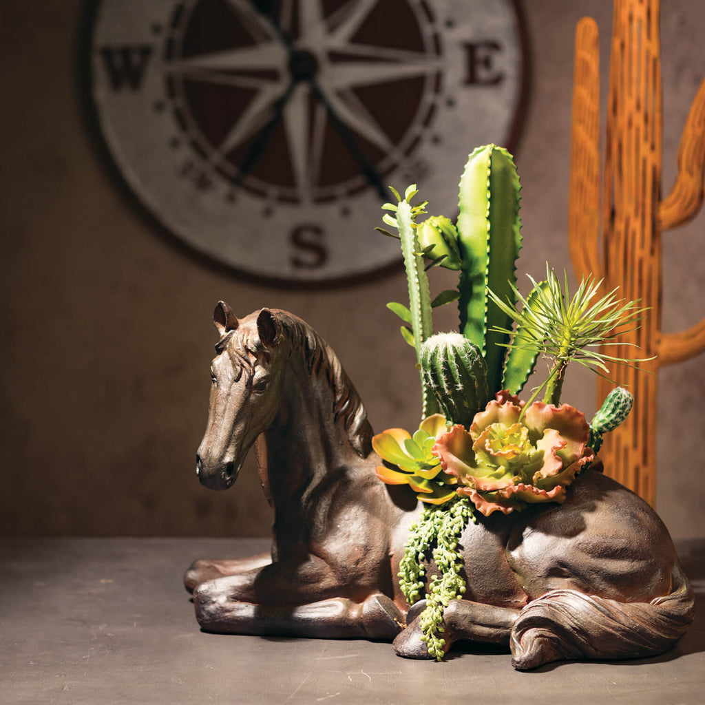 Resting Horse Planter         