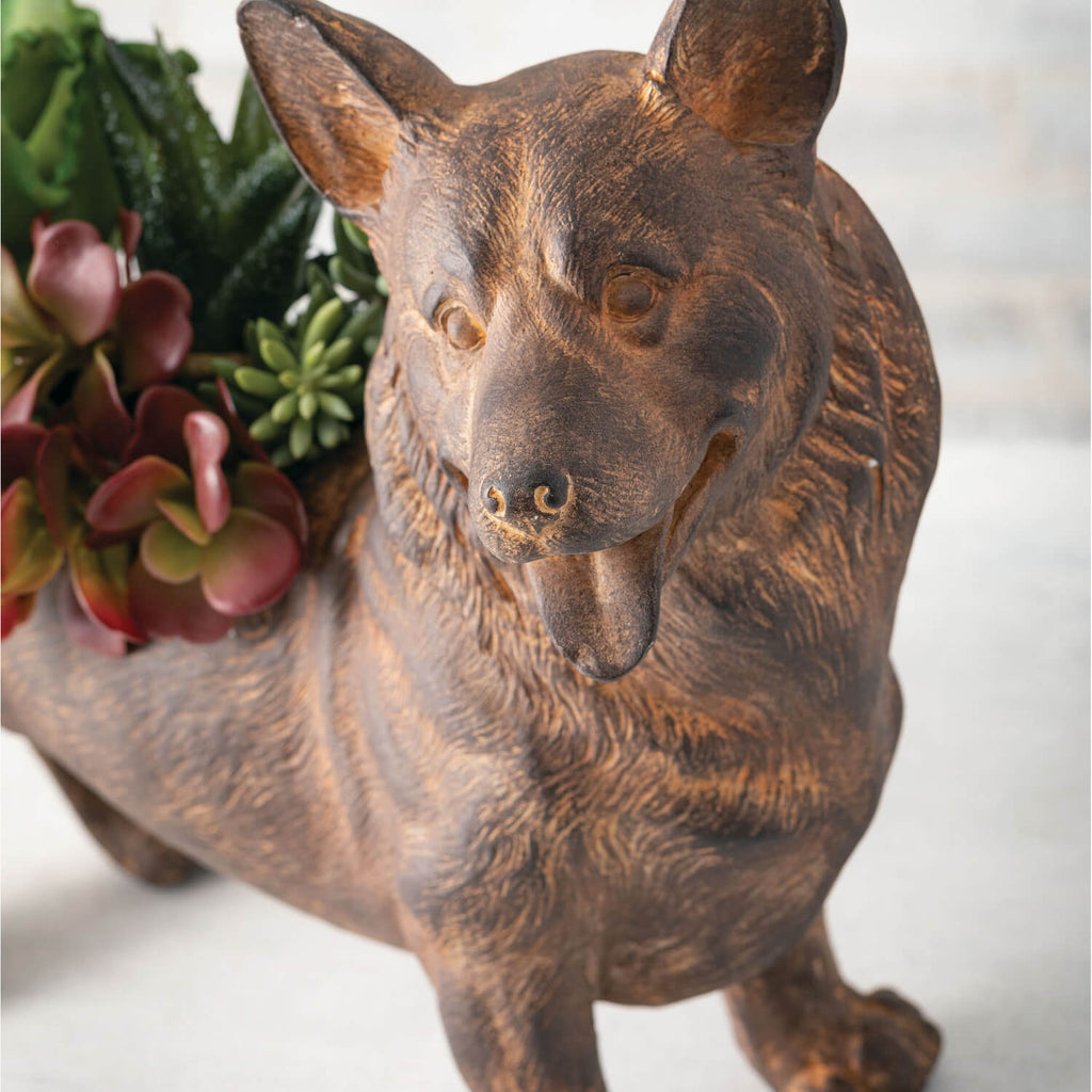 Corgi Dog Planter             