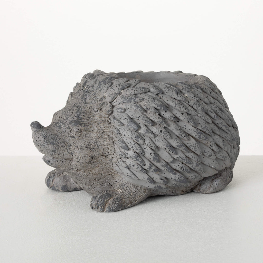 Charcoal Hedgehog Planter     