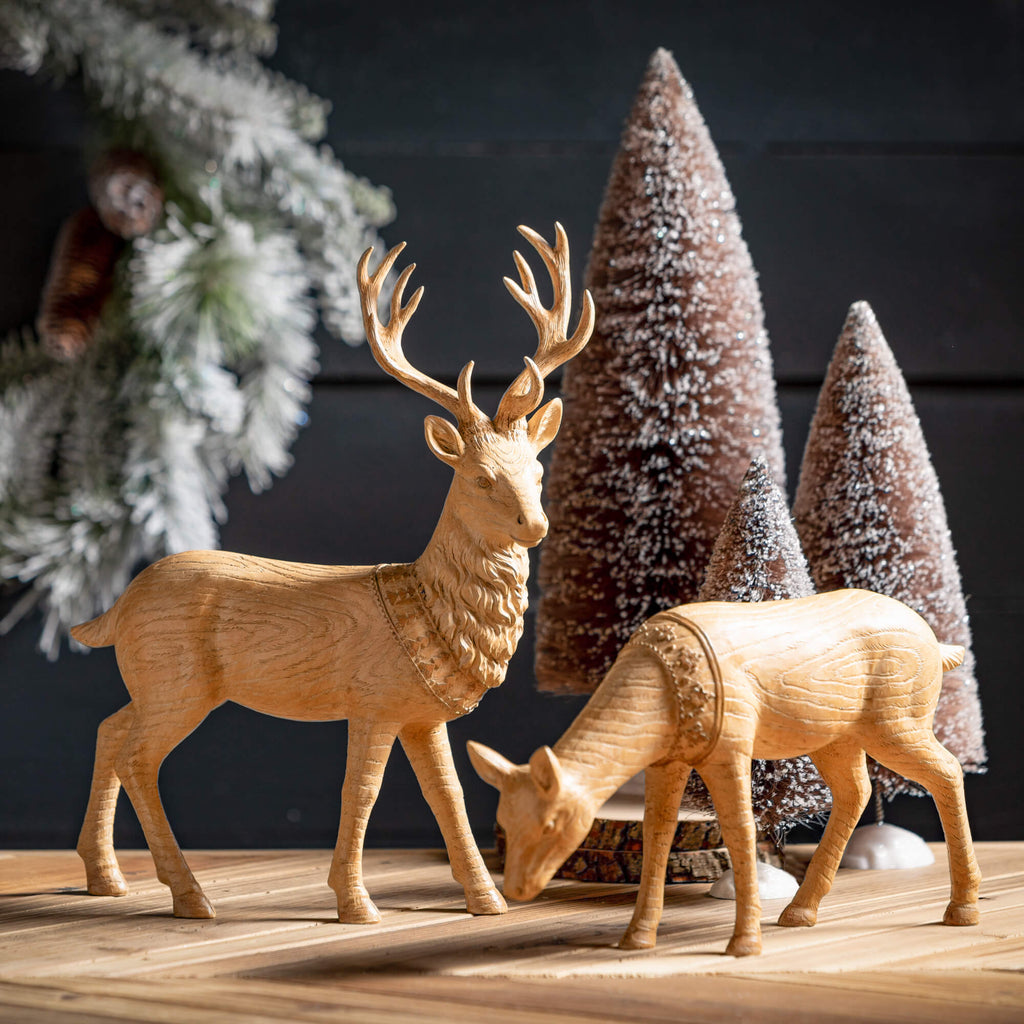 Scandi Neutral Deer Figure Set