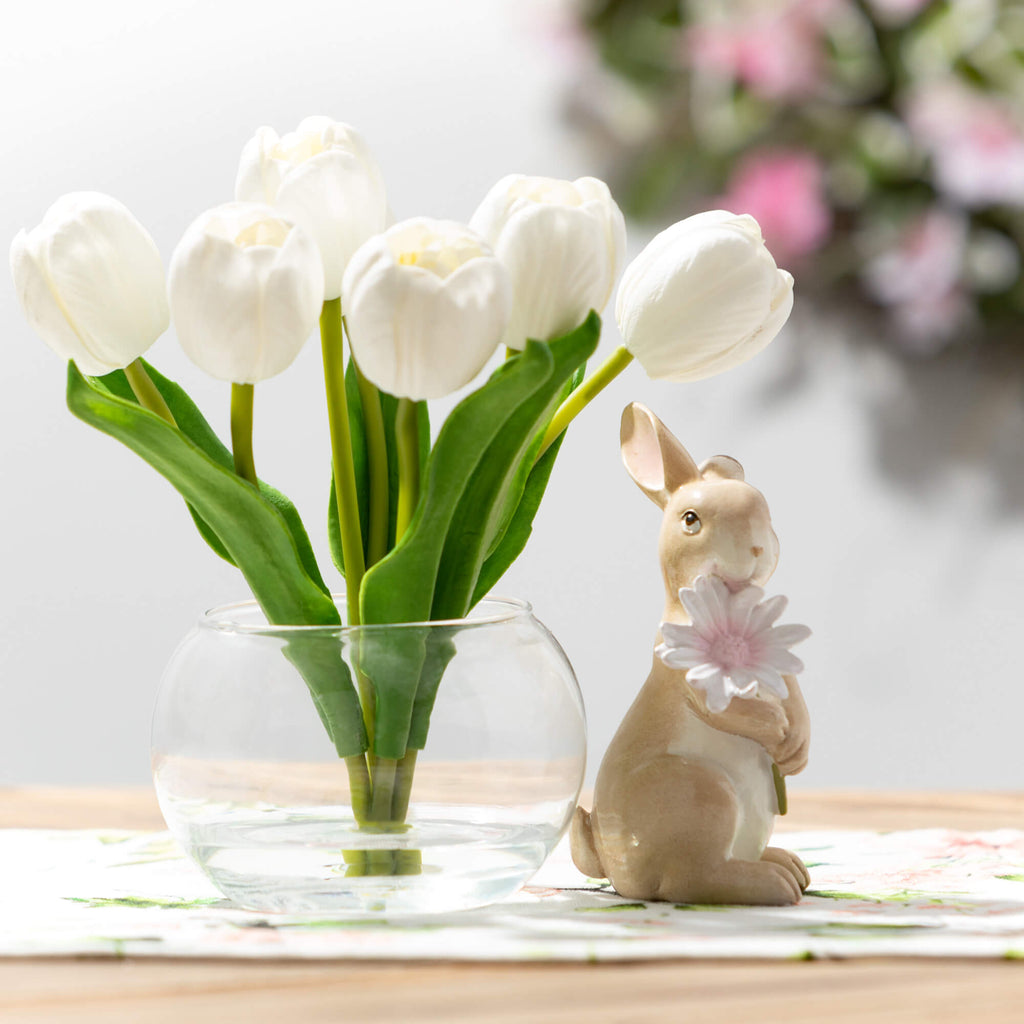 Standing Bunny With Flower    