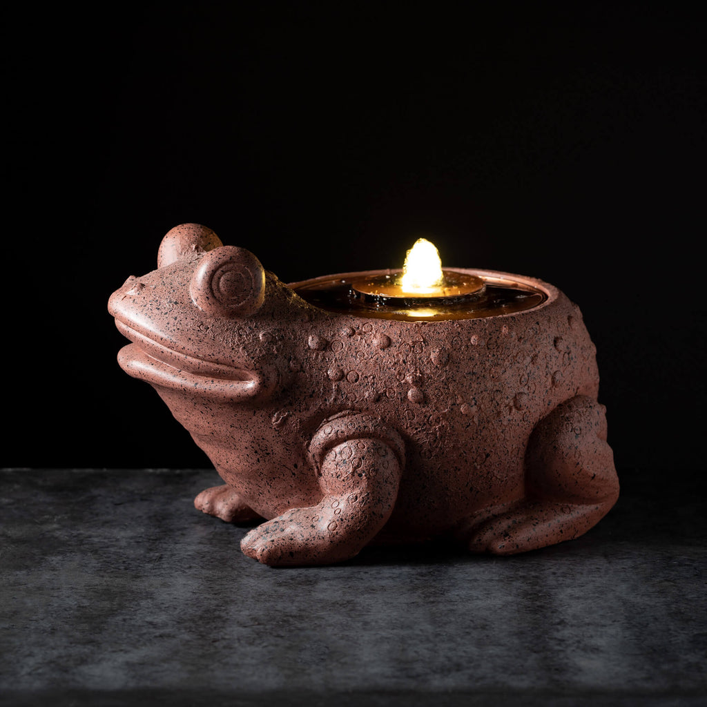 Copper Finish Frog Fountain   