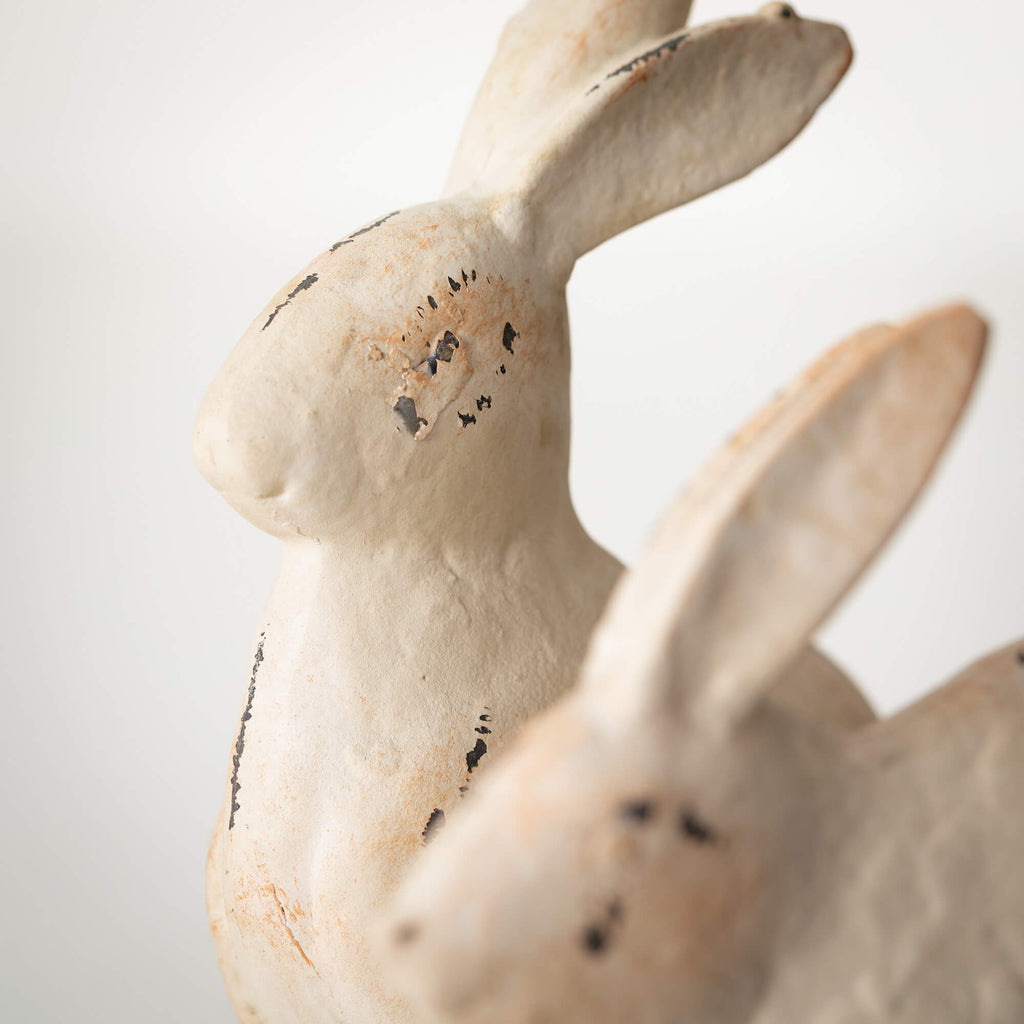 Small Rustic Bunny Figurines  