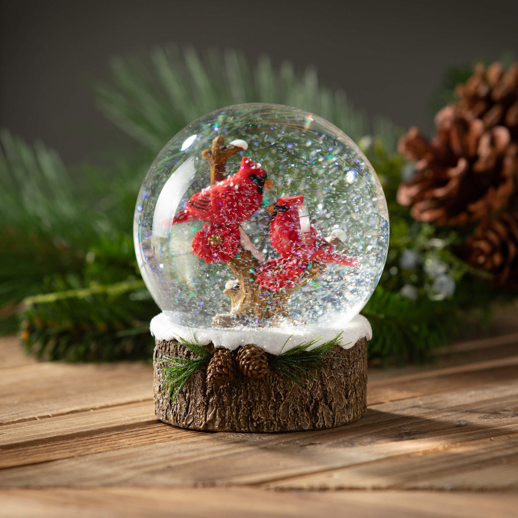 Rustic Cardinal Snowglobe     