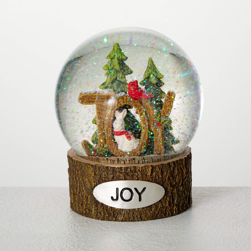 Rustic Joy Snowglobe          