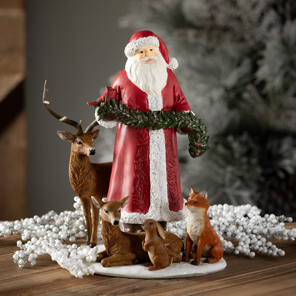 Woodland Santa With Animals   