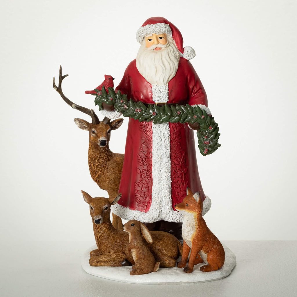 Woodland Santa With Animals   