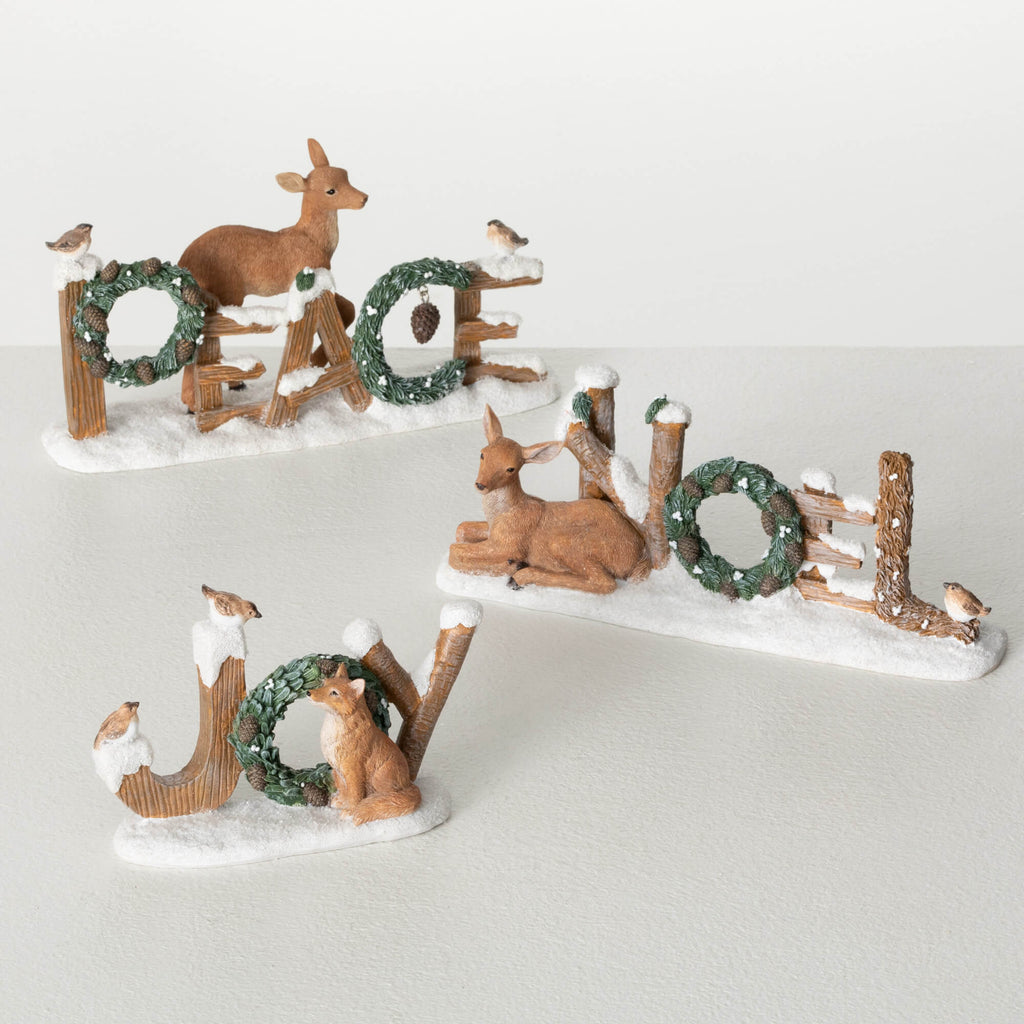 Christmas Text Animal Blocks  