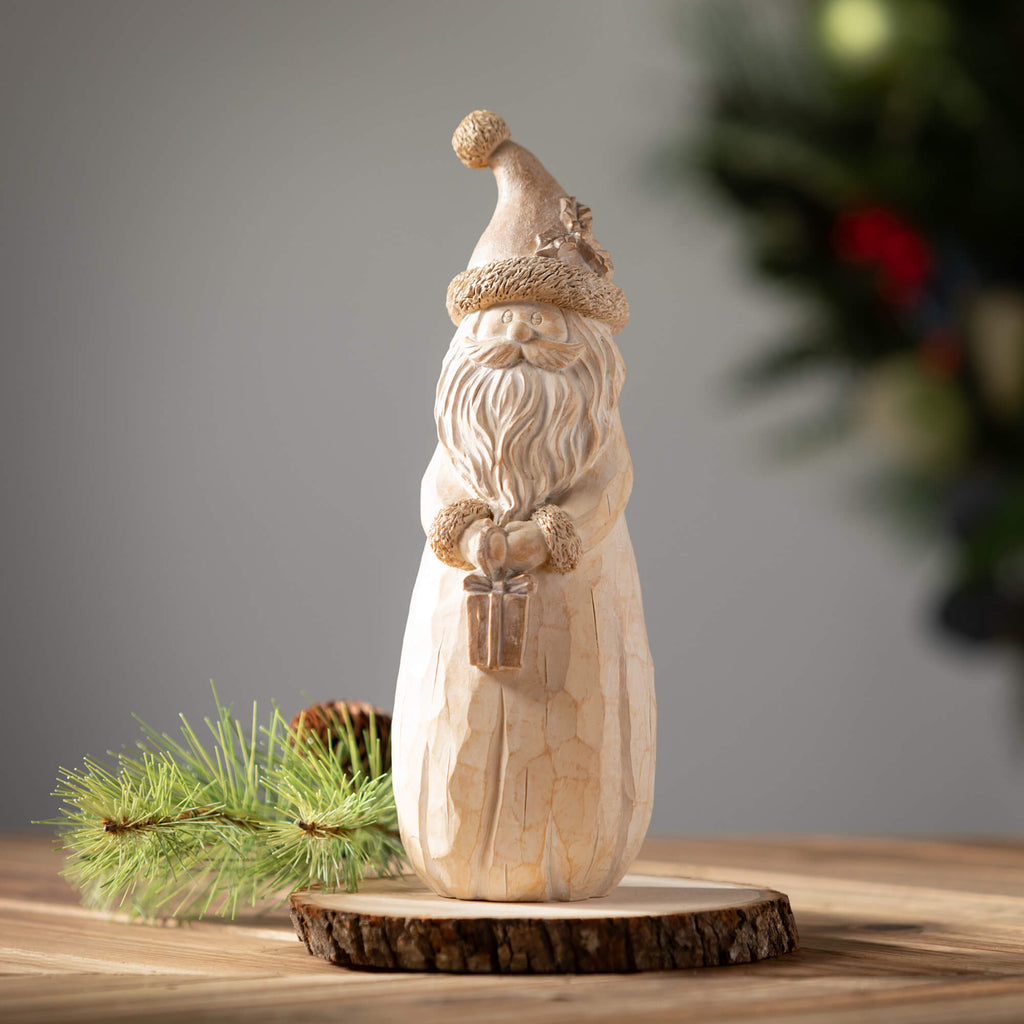 Natural Rustic Santa Figurine 