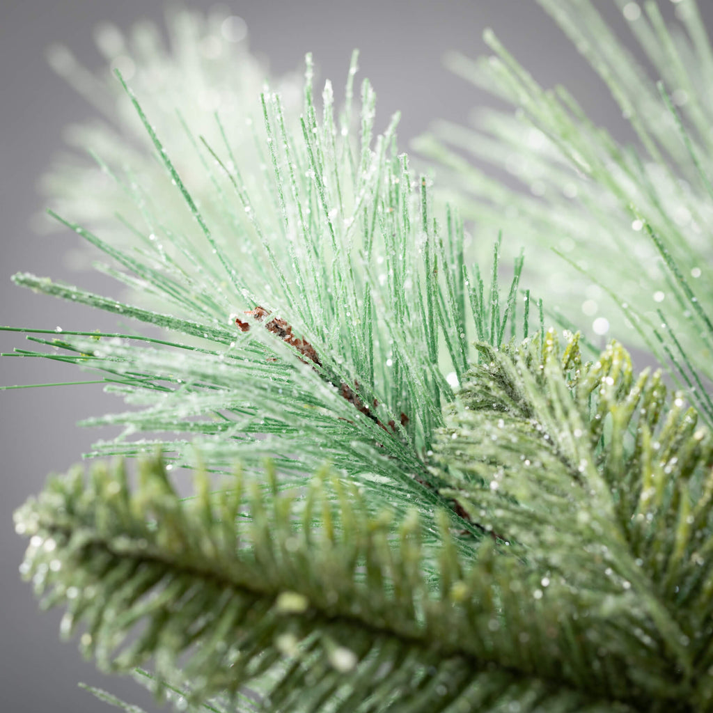 Light Green Frosted Pine Pick 