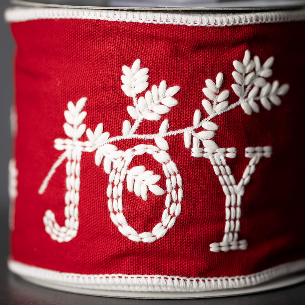 Red Ribbon With Joy Sentiment 