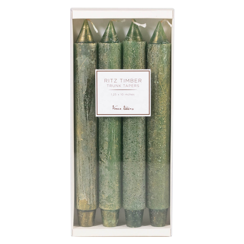 "Ritz" Green Taper Set Of 4   