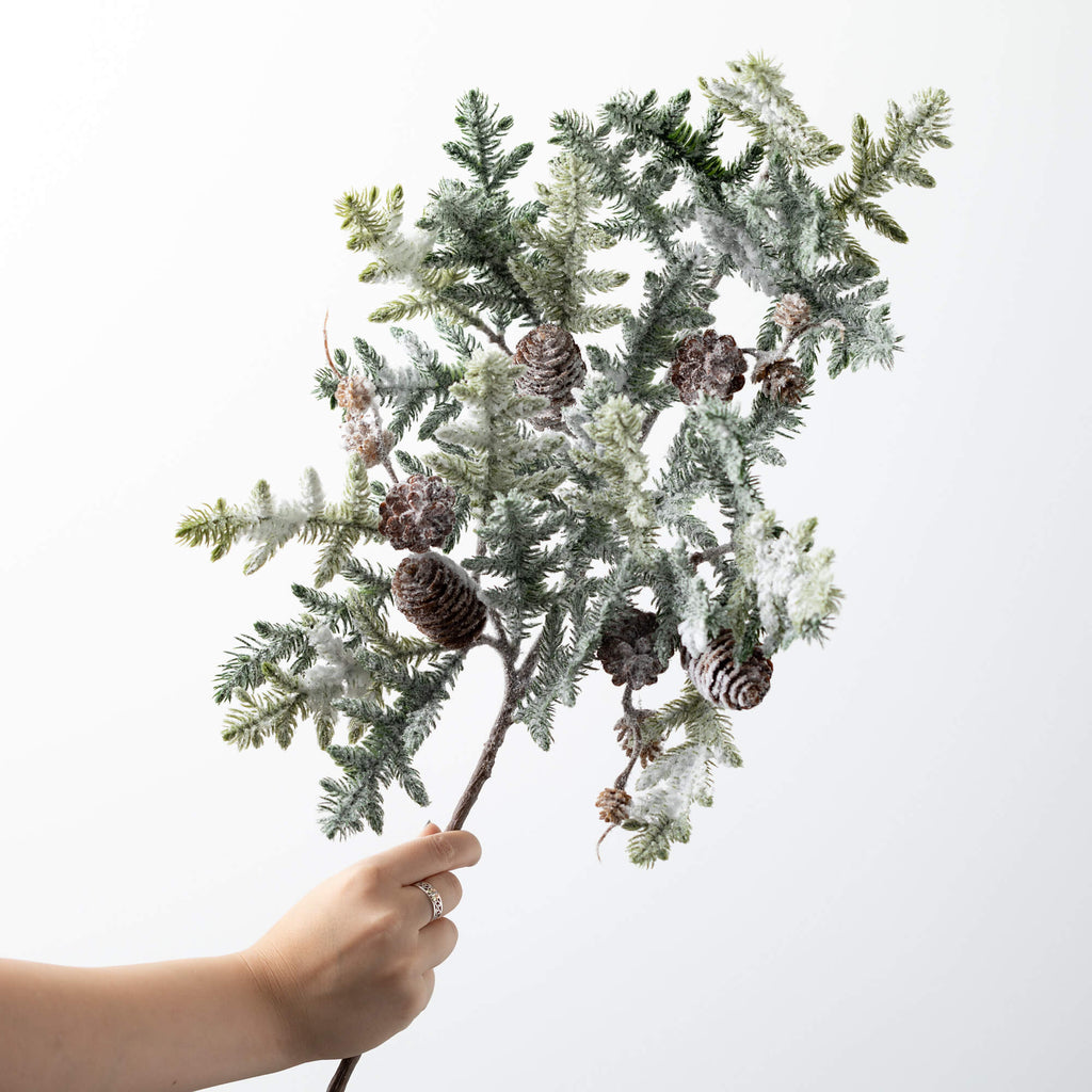 Frosted Pine Pinecone Spray   