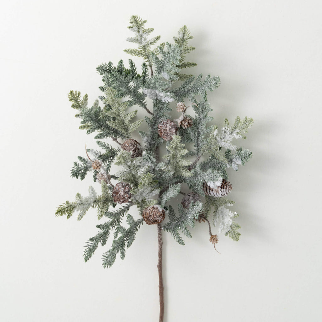 Frosted Pine Pinecone Spray   