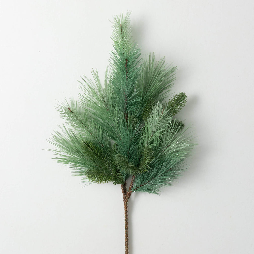 Light Green Frosted Pine Spray