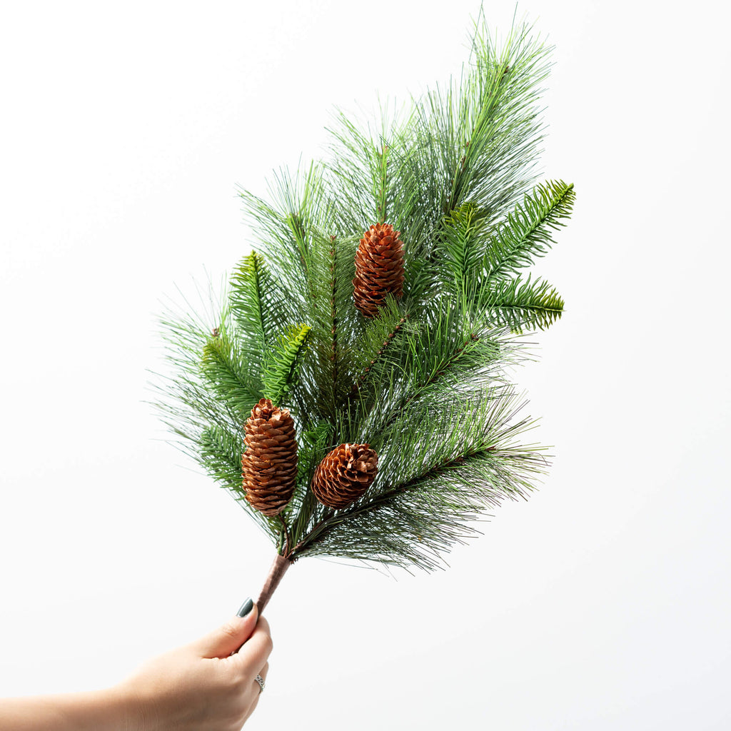 Pine Spray With Pinecones     