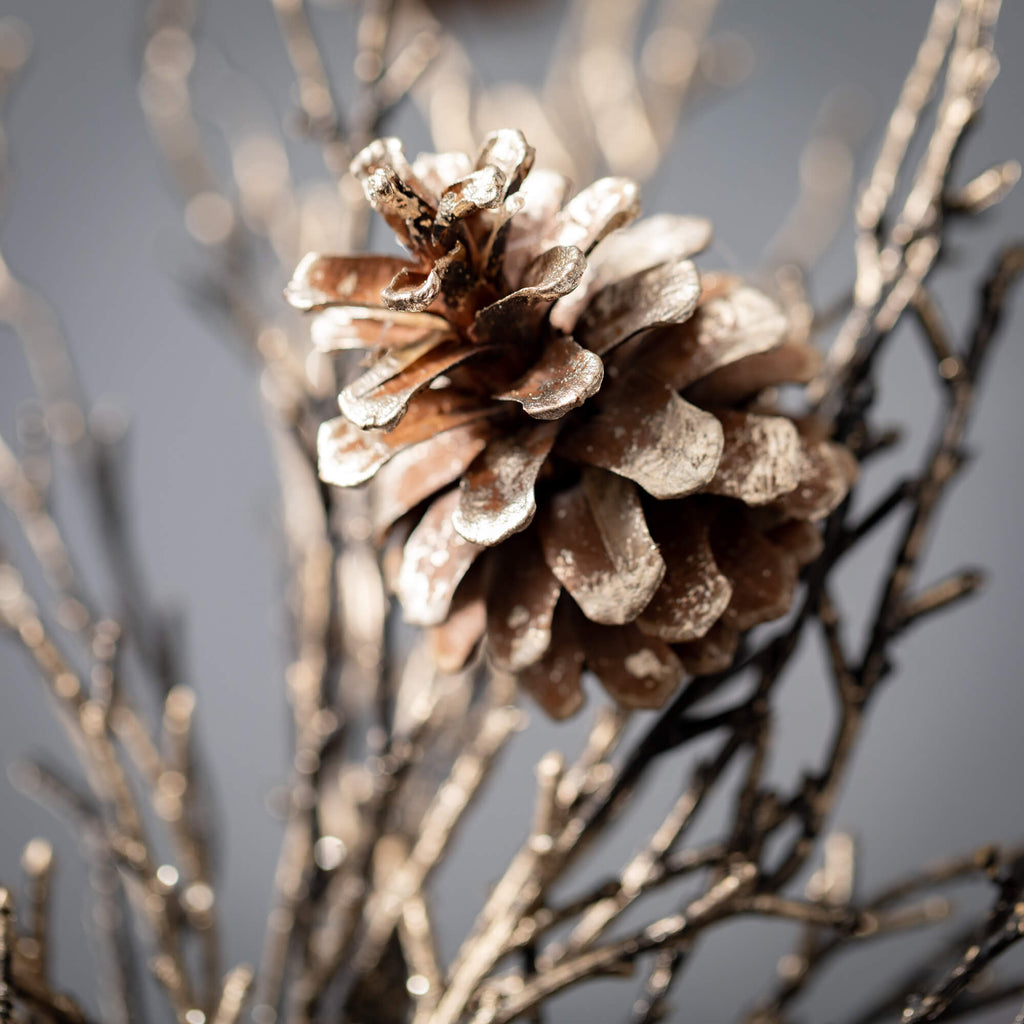 Gold Pinecone Twig Stem       