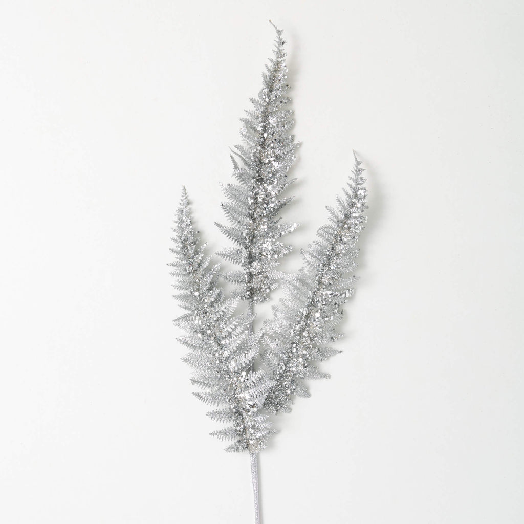 Frosted Silver Fern Spray     