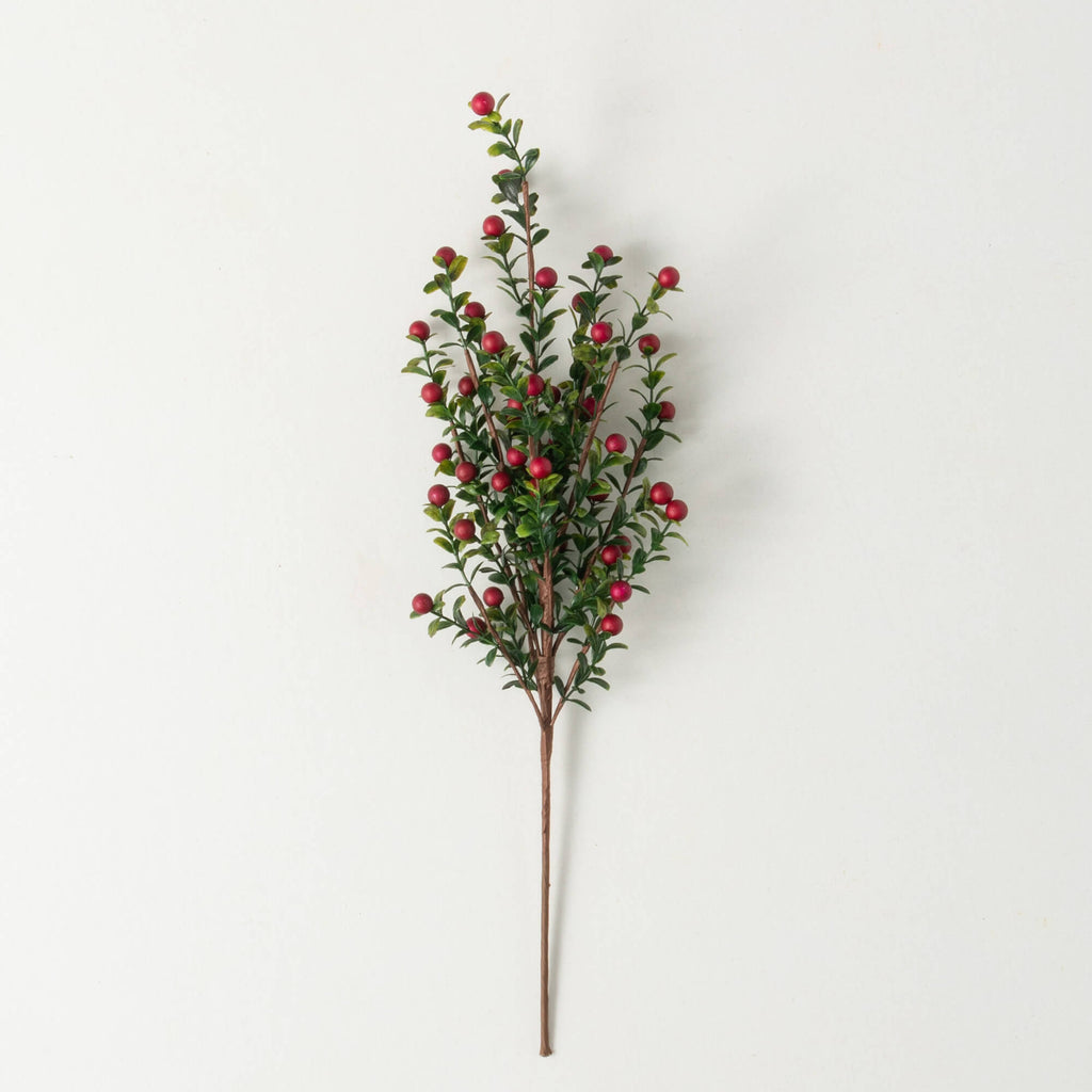 Christmas Boxwood Berry Spray 