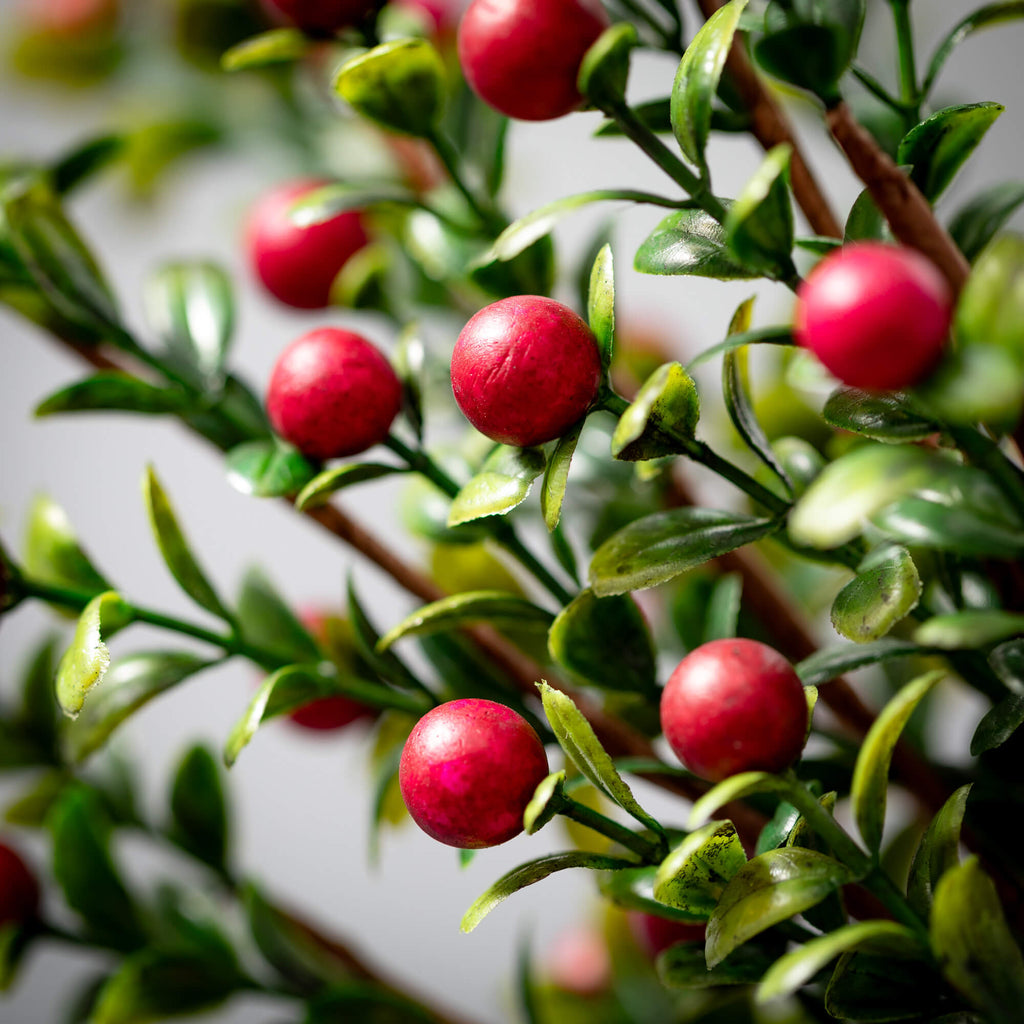 Christmas Boxwood Berry Spray 